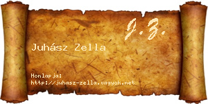 Juhász Zella névjegykártya